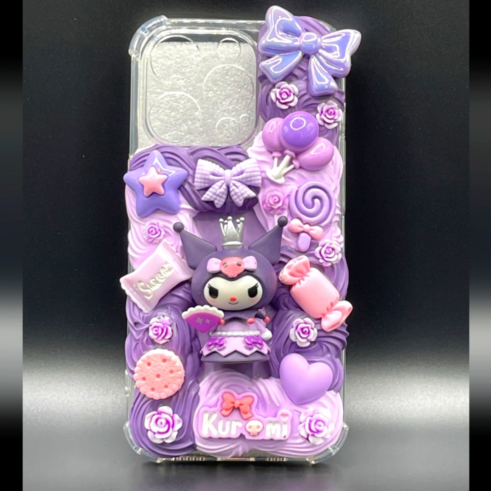Decoden Phone Case Sanrio Kuromi Purple
